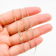 Sterling Silver Flat Round Link Necklace